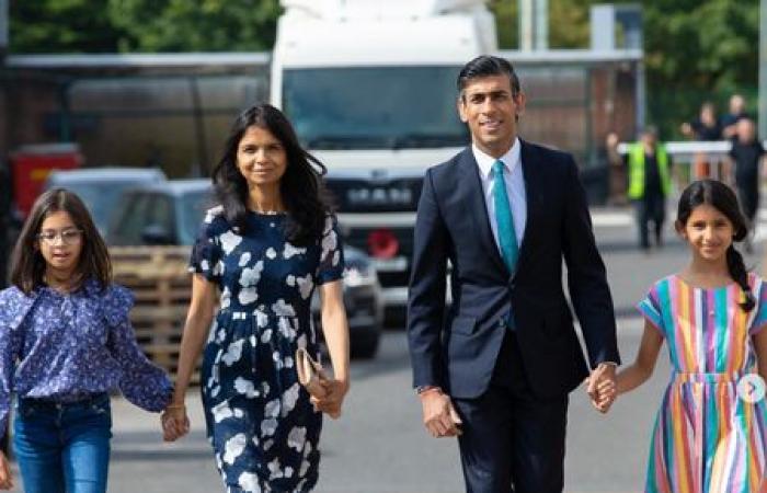 Rishi Sunak and his family: Wife Akshata Murty and two young daughters