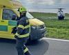 Four people were injured in a mass accident near Tursk, and a helicopter was also involved