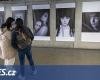 The gloomy subway came to life with large photographs of women, already attacked by a vandal